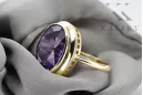 Or jaune 14 carats Alexandrite Anneau Vintage vrc285y